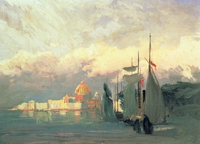 Op de Neva door Fedor Aleksandrovich Vasiliev